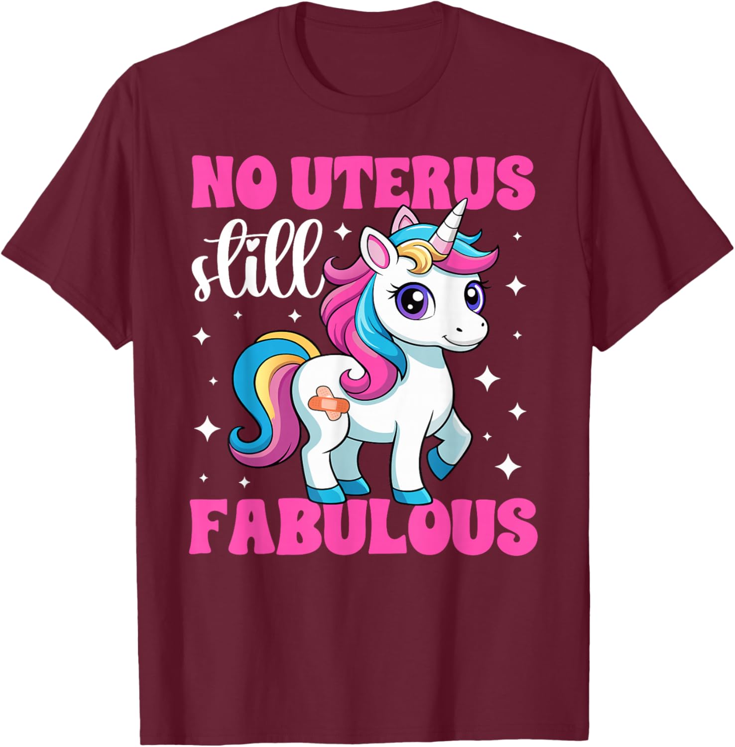 No Uterus Post Hysterectomy Recovery Uterus Removal T-Shirt - T-Shirt | Maroon