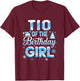 TIO of The Birthday Girl Snowflakes Winter Family Matching T-Shirt - T-Shirt | Maroon