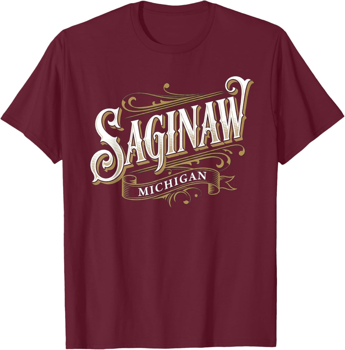 Saginaw Michigan T-Shirt - T-Shirt | Maroon