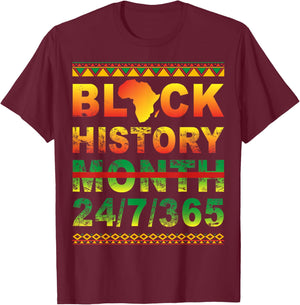 One Month Can't Hold Our History Black History Month T-Shirt - T-Shirt | Maroon