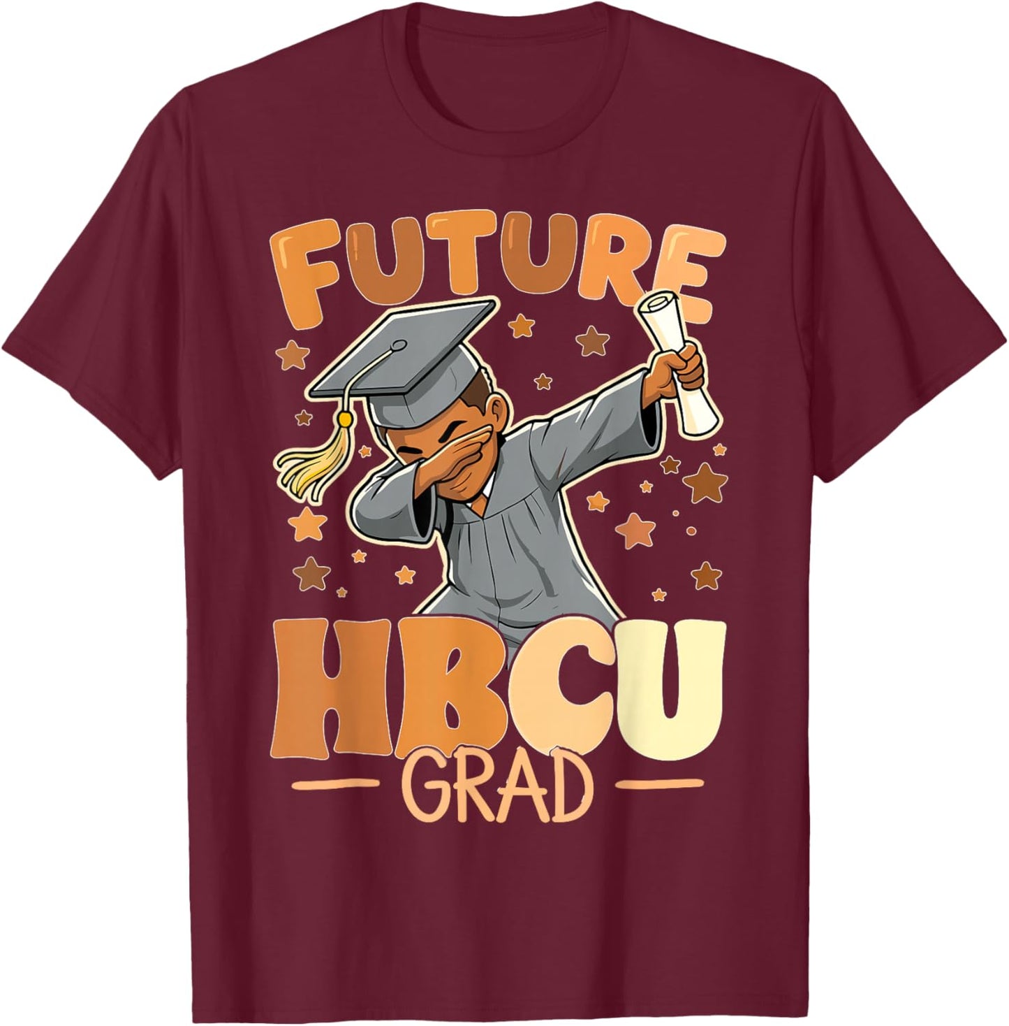 Future HBCU Grad Dabbing Boys College Graduation HBCU T-Shirt - T-Shirt | Maroon