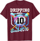10 Years Old Baseball Ice Cream 10th Birthday Boy Since 2016 T-Shirt - T-Shirt | Maroon