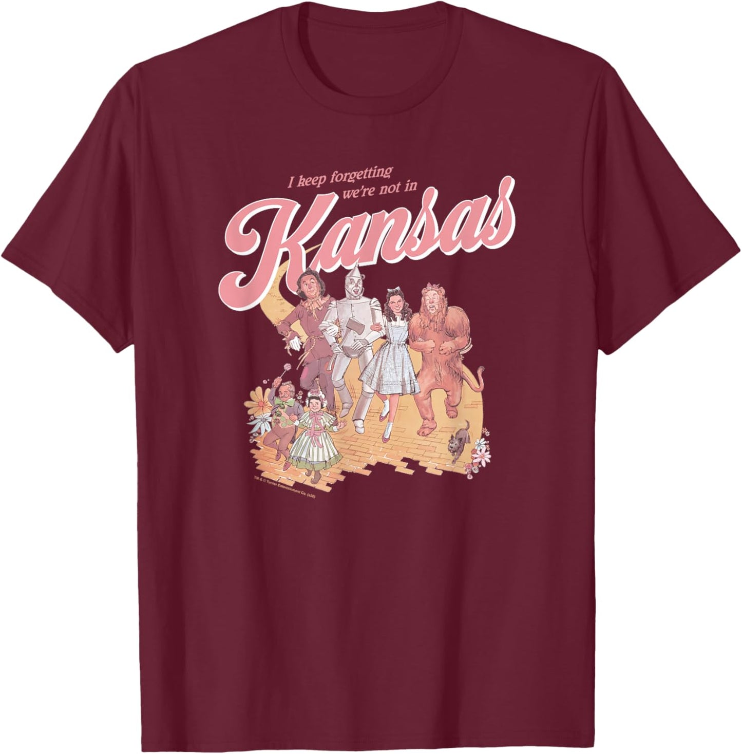 Wizard of Oz We're Not in Kansas Anymore Vintage Movie T-Shirt - T-Shirt | Maroon