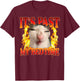 Funny Cat Meme It's Past My Bedtime Humor Men Women T-Shirt - T-Shirt | Maroon
