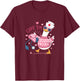 Cuff 'Em Goose Nurse Valentine Funny Silly Goose ER Nurse T-Shirt - T-Shirt | Maroon