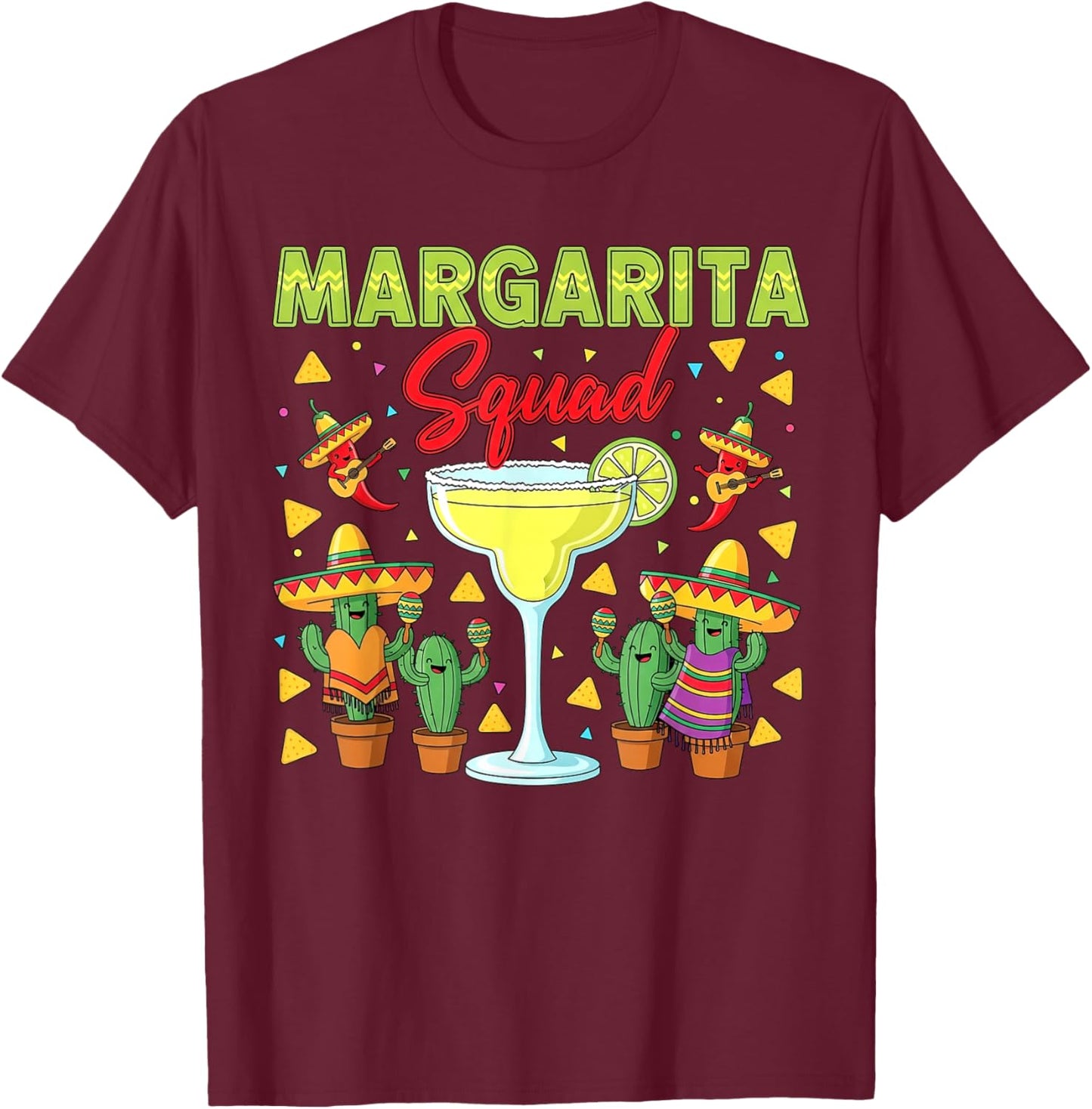Let's Fiesta Cinco De Mayo Margarita Squad Mexican Festival T-Shirt - T-Shirt | Maroon