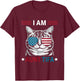 I Am Aunt Tifa Cat Patriotic T-Shirt - T-Shirt | Maroon