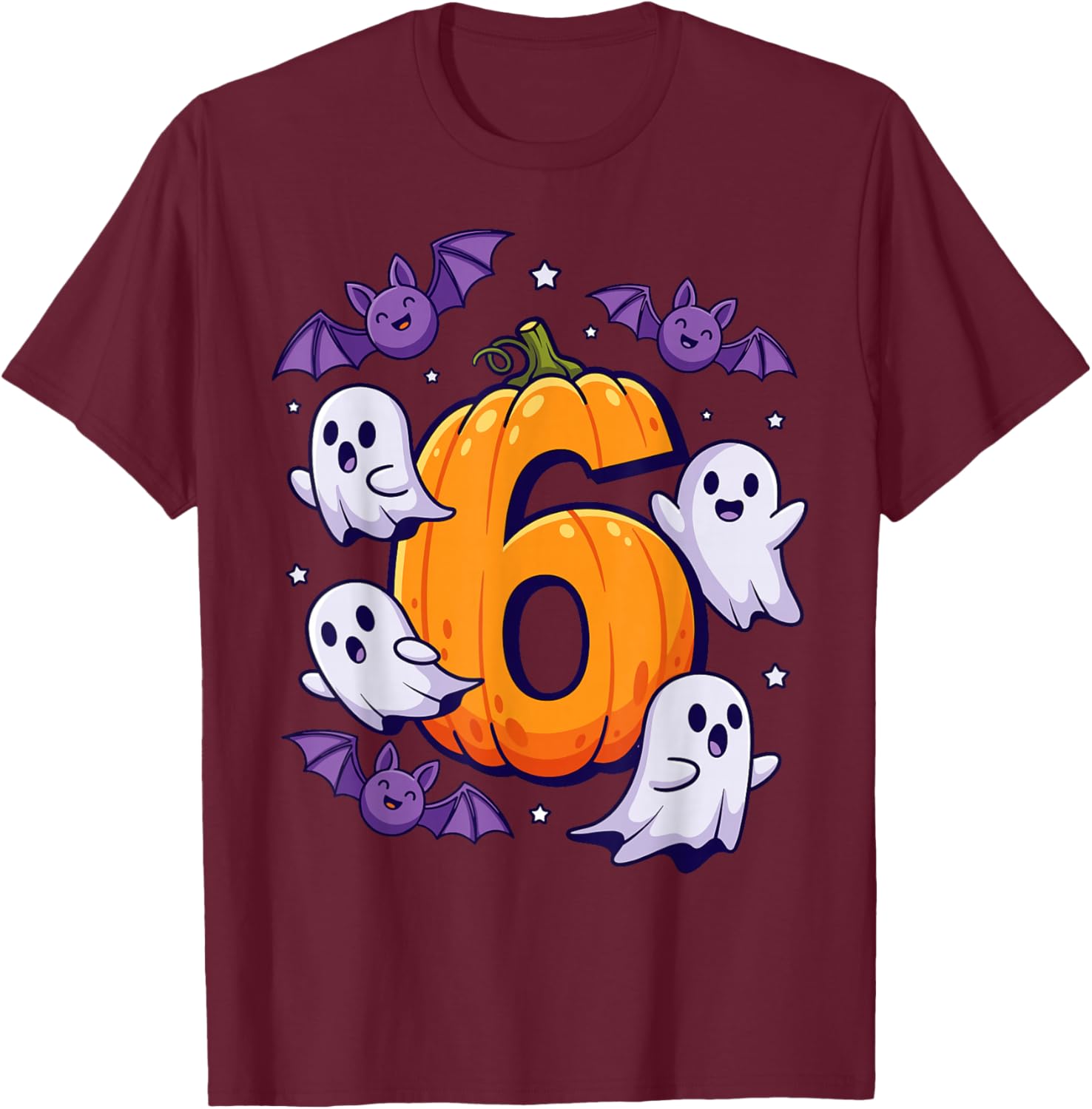 Six Seven Meme 6 7 Halloween Pumpkin Costume Couple T-Shirt - T-Shirt | Maroon