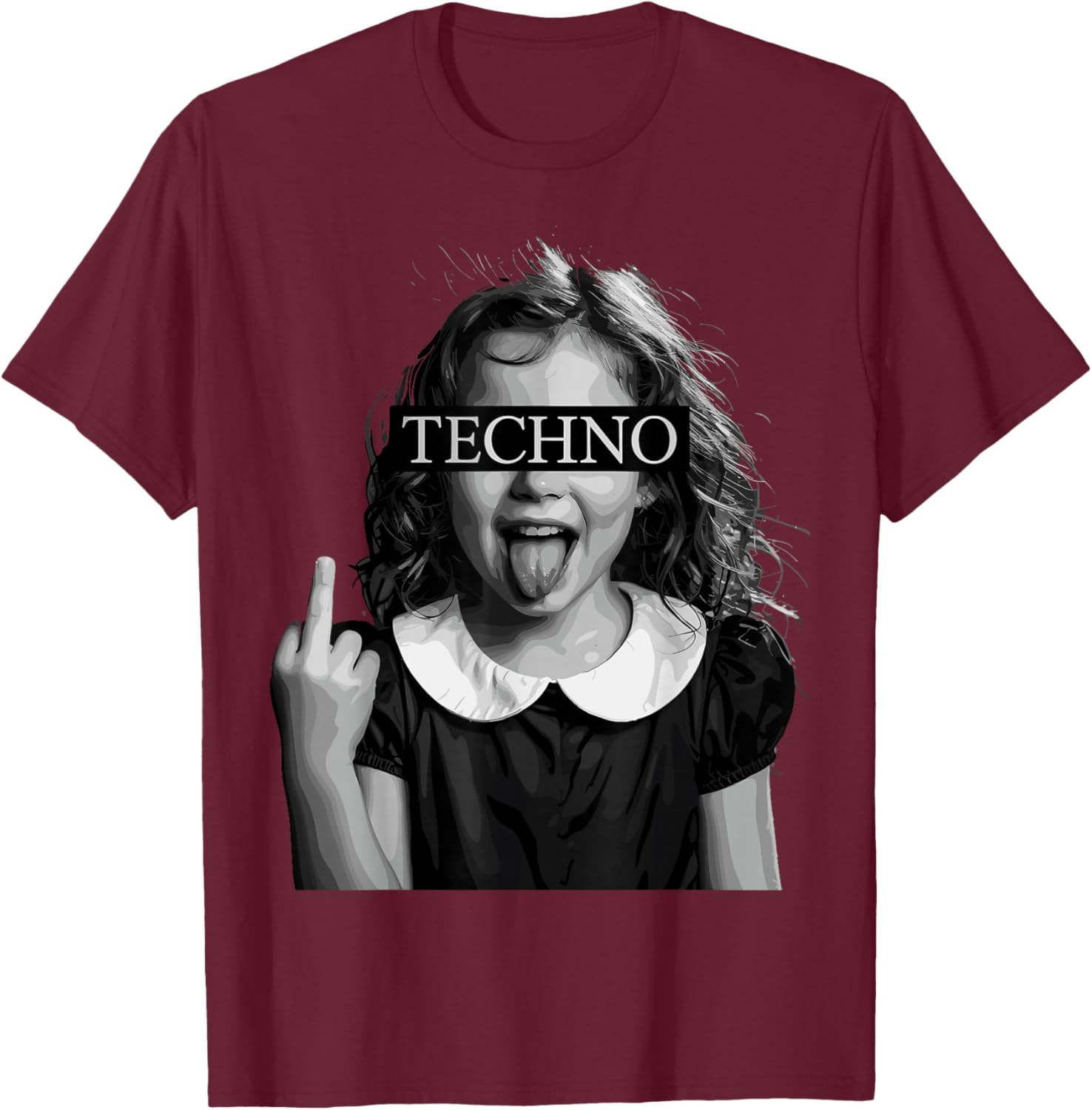 Vaporwave EDM Techno DJ Dance Rave Festival Funny T-Shirt - T-Shirt | Maroon