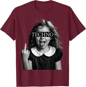 Vaporwave EDM Techno DJ Dance Rave Festival Funny T-Shirt - T-Shirt | Maroon