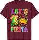 Let's Fiesta Avocado Mexican Men Women Kids Cinco De Mayo T-Shirt - T-Shirt | Maroon