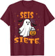 SEIS Siete Spanish Halloween 67 Boys Kids Six Seven Espanol T-Shirt - T-Shirt | Maroon