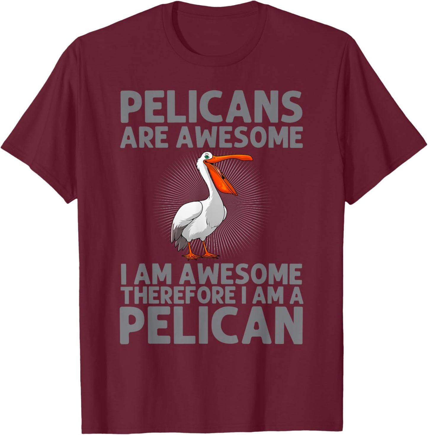 Funny Pelican Art Women Pelican Bird Pelican Lover T-Shirt - T-Shirt | Maroon