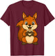 Squirrel Doing Heart with Hands Valentines Day T-Shirt - T-Shirt | Maroon