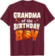 Grandma of The Birthday Boy Basketball Family Matching Sport T-Shirt - T-Shirt | Maroon