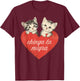Chinga la migra Cute Cat Valentines Women Girl T-Shirt - T-Shirt | Maroon