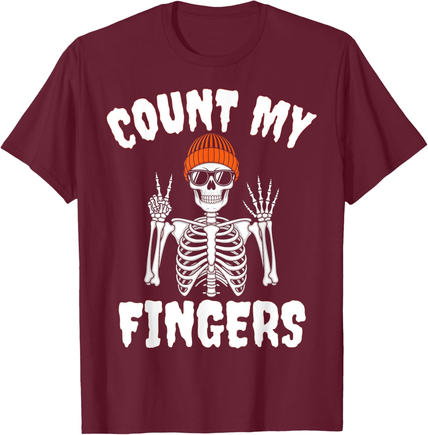 67 Halloween Skeleton Funny Brainrot Meme Kids Six Seven T-Shirt - T-Shirt | Maroon