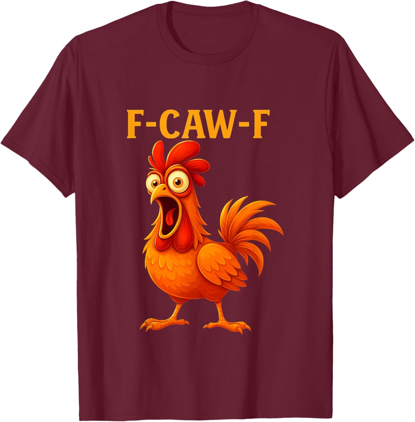 F-Caw-F, FcawF, Funny Gothic Raven Art,F Awk Off T-Shirt - T-Shirt | Maroon