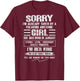 I'm Taken by Freaking Awesome Girl Born in January On Back T-Shirt - T-Shirt | Maroon