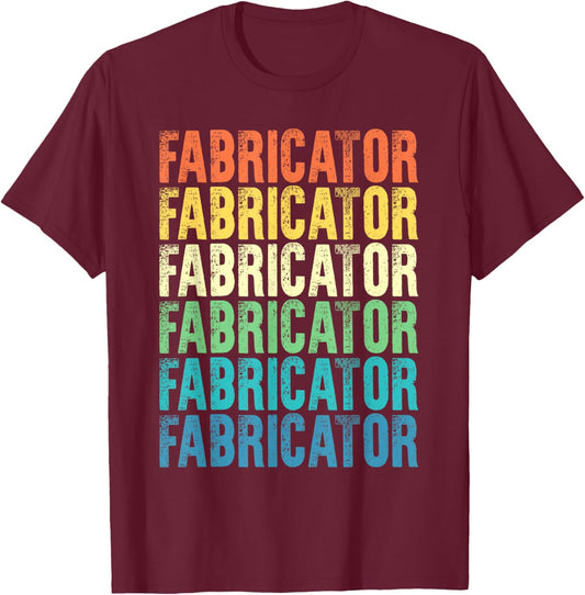 Fabricator Vintage Style Job T-Shirt - T-Shirt | Maroon