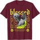 Neon Yellow Black Cool Grey Graphic Match T-Shirt - T-Shirt | Maroon