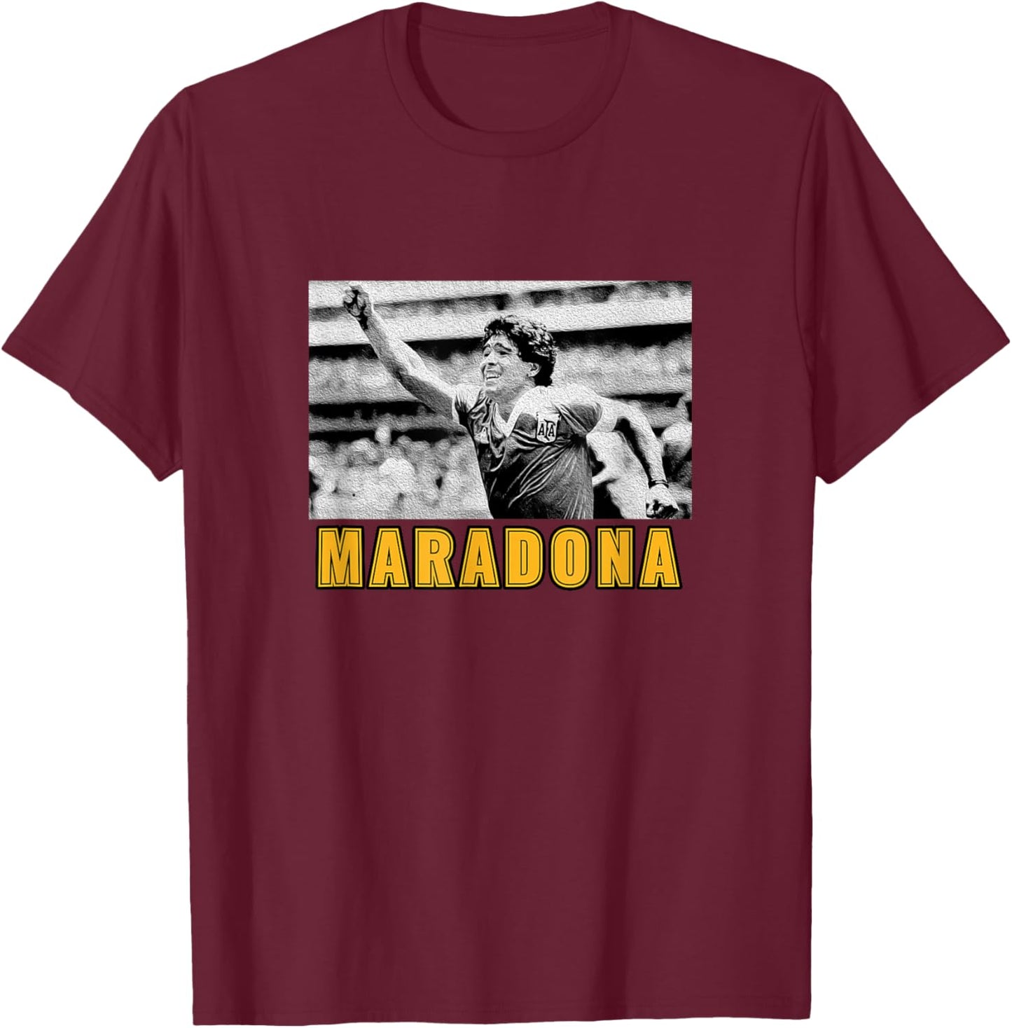 Maradona Celebration Hand of God T-Shirt - T-Shirt | Maroon