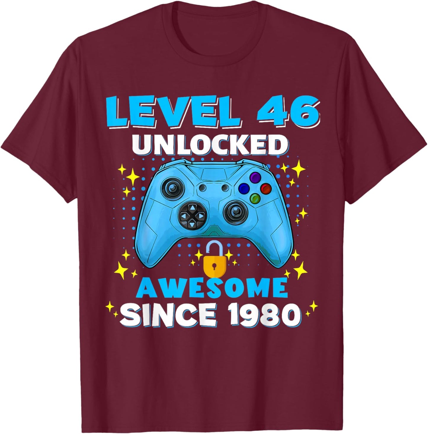 46th Birthday 46 Years Birthday Gifts T-Shirt - T-Shirt | Maroon