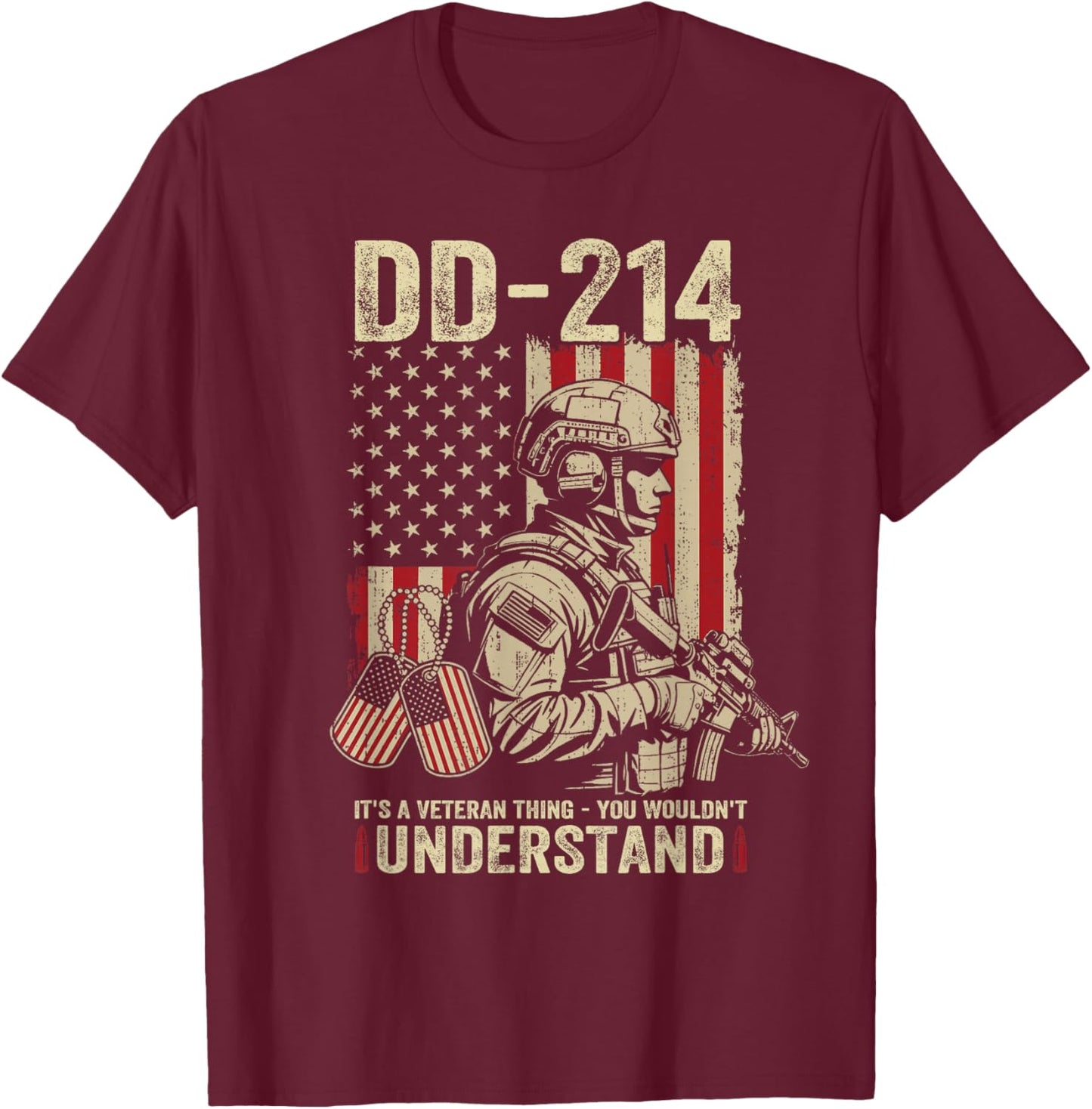 Veterans Day DD-214 Veteran Thing You Wouldn’t Understand T-Shirt - T-Shirt | Maroon