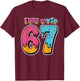Blue I was 6 Now I'm 7 Birthday Boy Bday T-Shirt - T-Shirt | Maroon