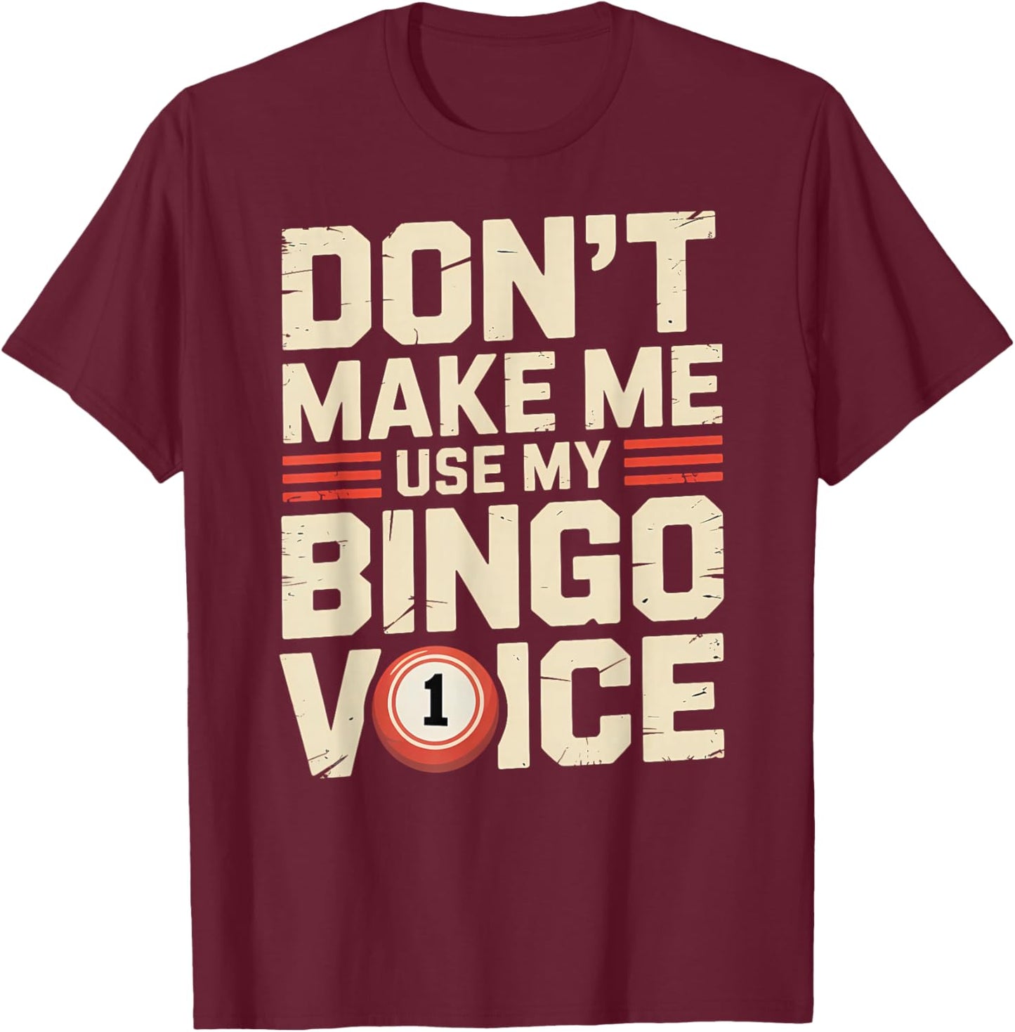 Funny Bingo Night Player or Caller T-Shirt - T-Shirt | Maroon