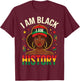 I Am Black History Women Girl Black History Month Juneteenth T-Shirt - T-Shirt | Maroon