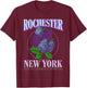 Rochester NY Lilac Apparel – Rochester Flower City T-Shirt - T-Shirt | Maroon