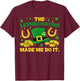Leprechauns Made Me Do It St Patrick's Day Shamrock Boys Men T-Shirt - T-Shirt | Maroon