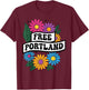No Kings No Hands On Free Portland Pride Men Women T-Shirt - T-Shirt | Maroon