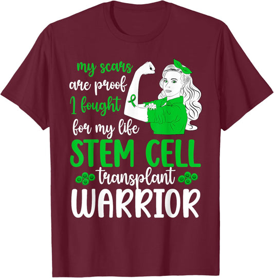 Stem Cell Transplant Warrior Stem Cell Transplant Surgery T-Shirt - T-Shirt | Maroon