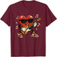 Guitar Player Valentine's Day Guitarist Teen Boys Men T-Shirt - T-Shirt | Maroon