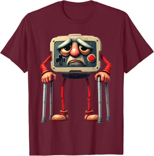 Funny Old Gamer Gaming Retro 80s 90s Video Game Old Gamer T-Shirt - T-Shirt | Maroon