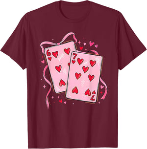 67 Six Seven Cards Valentine's Day 6 7 Meme Boys Girls Kids T-Shirt - T-Shirt | Maroon