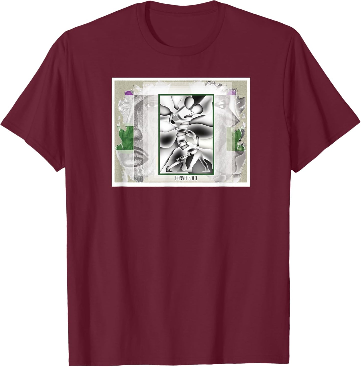 CONVERSOLO - Original Artwork Apparel, Color Wheel Edition T-Shirt - T-Shirt | Maroon
