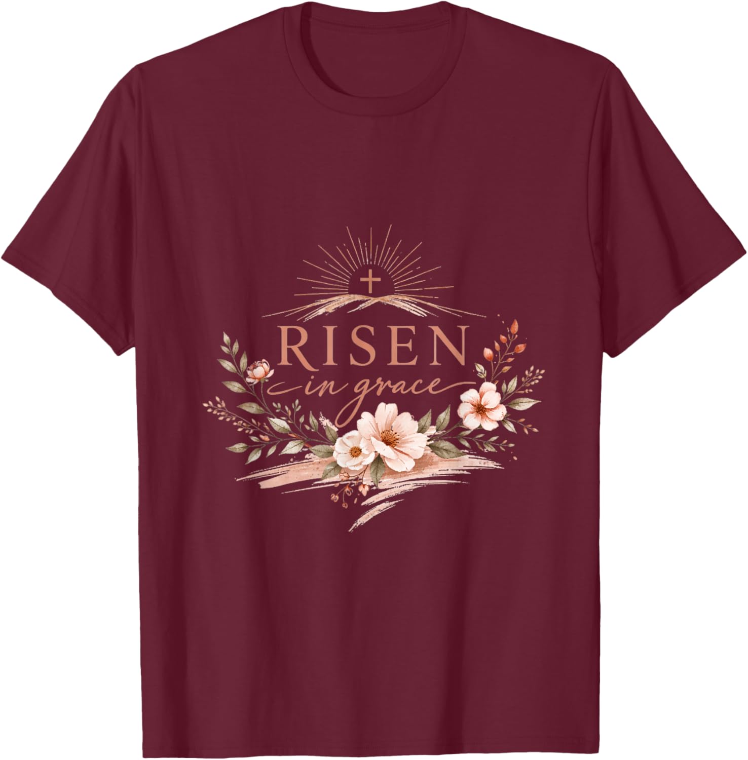 Blessed Easter – Celebrate The Resurrection in Style T-Shirt - T-Shirt | Maroon