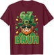 Six Seven Bruh St Patricks Day 67 Meme Leprechaun St Paddys T-Shirt - T-Shirt | Maroon