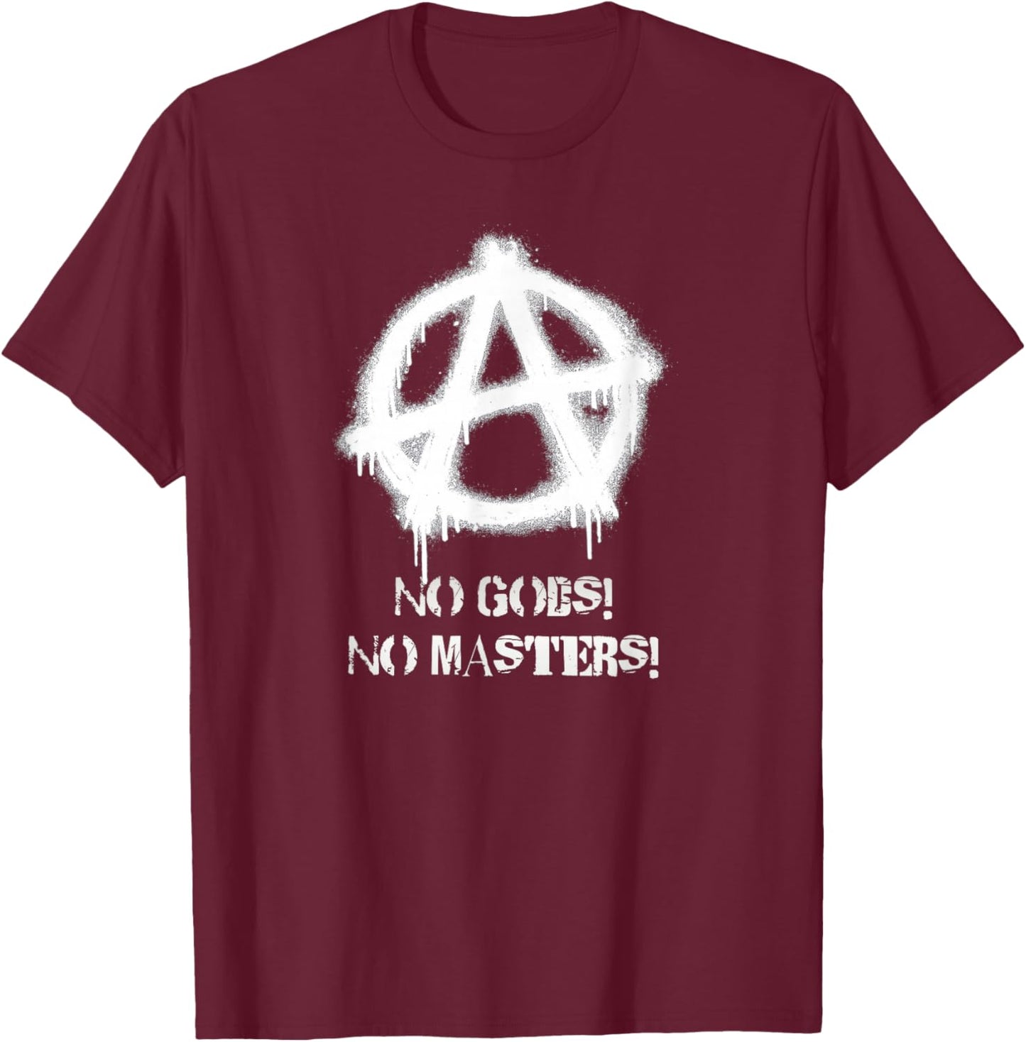 Anarchy Signs, Punks, Punk Rock, Anarchy T-Shirt - T-Shirt | Maroon