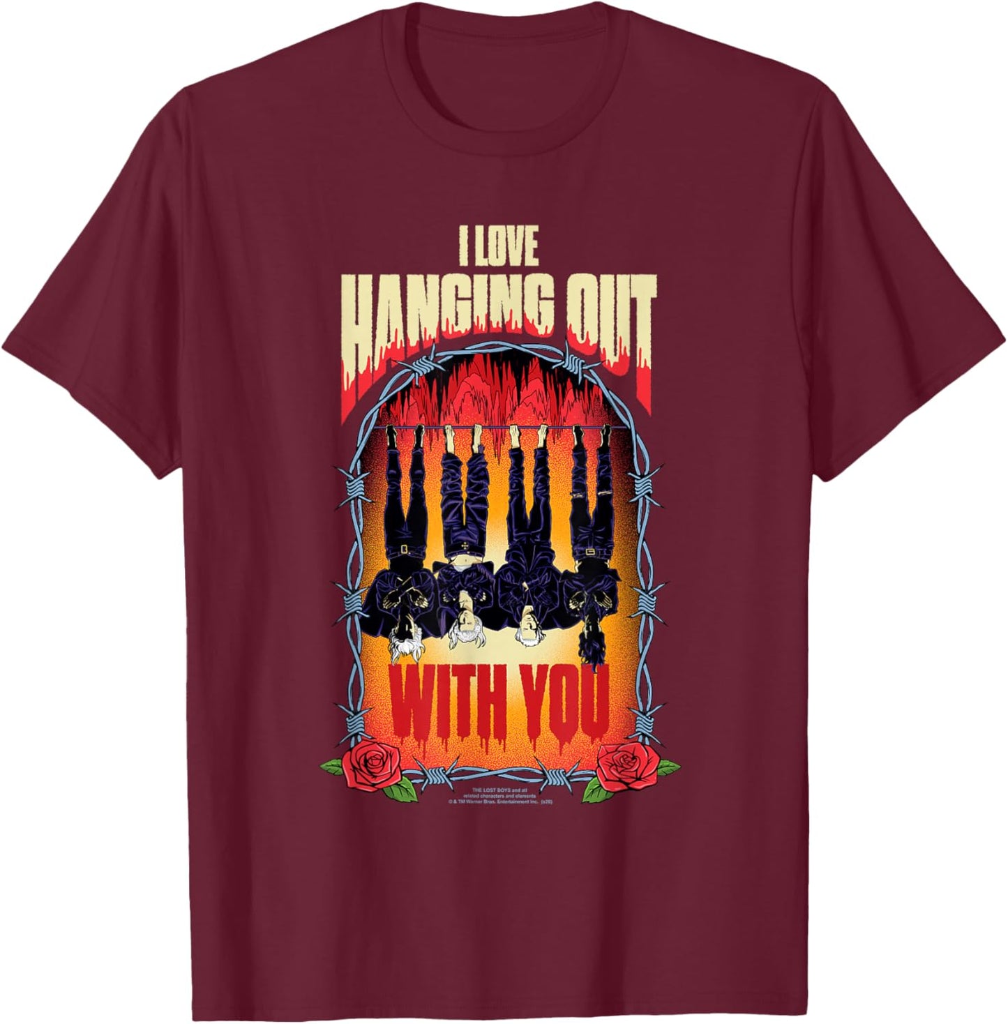 Lost Boys Love Hanging Out with You Valentine's Day Movie T-Shirt - T-Shirt | Maroon