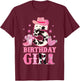 Kids 5th Birthday Girl Rodeo Western Cowgirl Birthday Party T-Shirt - T-Shirt | Maroon