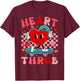 Valentine Retro Groovy Heart Throb Men Boys Kids Toddlers T-Shirt - T-Shirt | Maroon