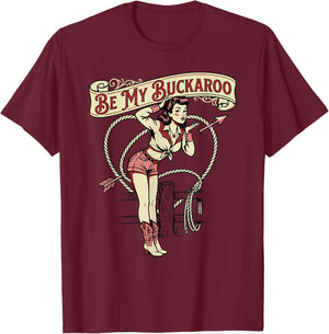 Cowgirl Valentine's Day T-Shirt - T-Shirt | Maroon