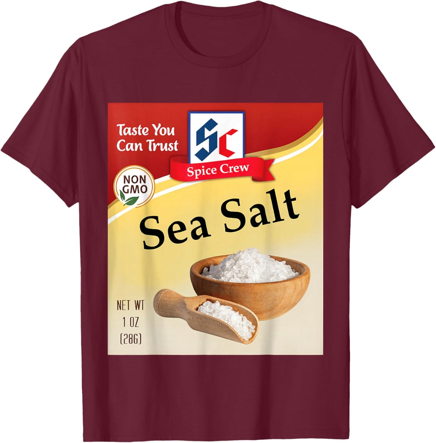 Sea Salt Condiment Costume Holiday Spice Costumes Group T-Shirt - T-Shirt | Maroon