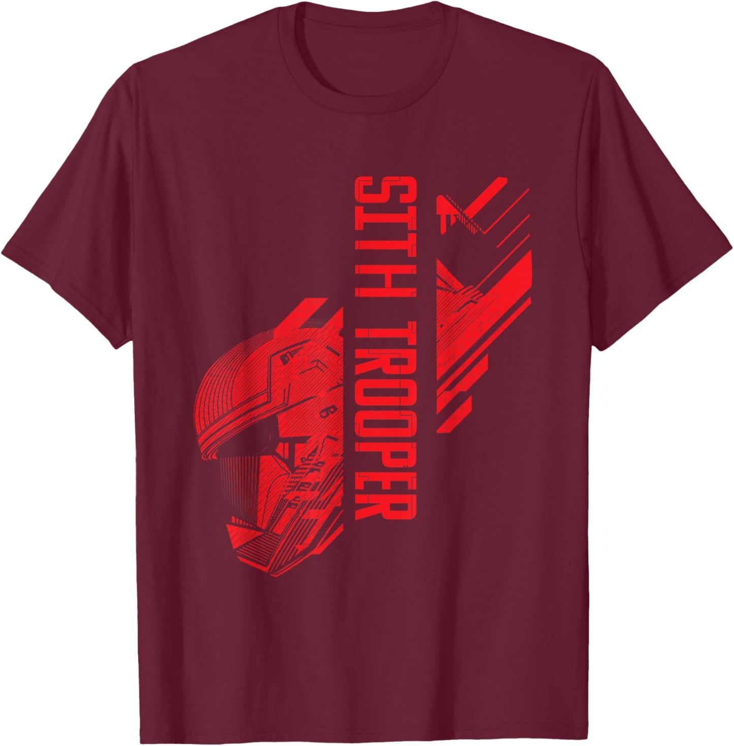 Star Wars Revenge of The Sith Trooper Red Helmet Tech T-Shirt - T-Shirt | Maroon