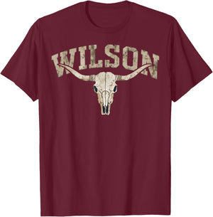 Vintage Wilson Name T-Shirt - T-Shirt | Maroon