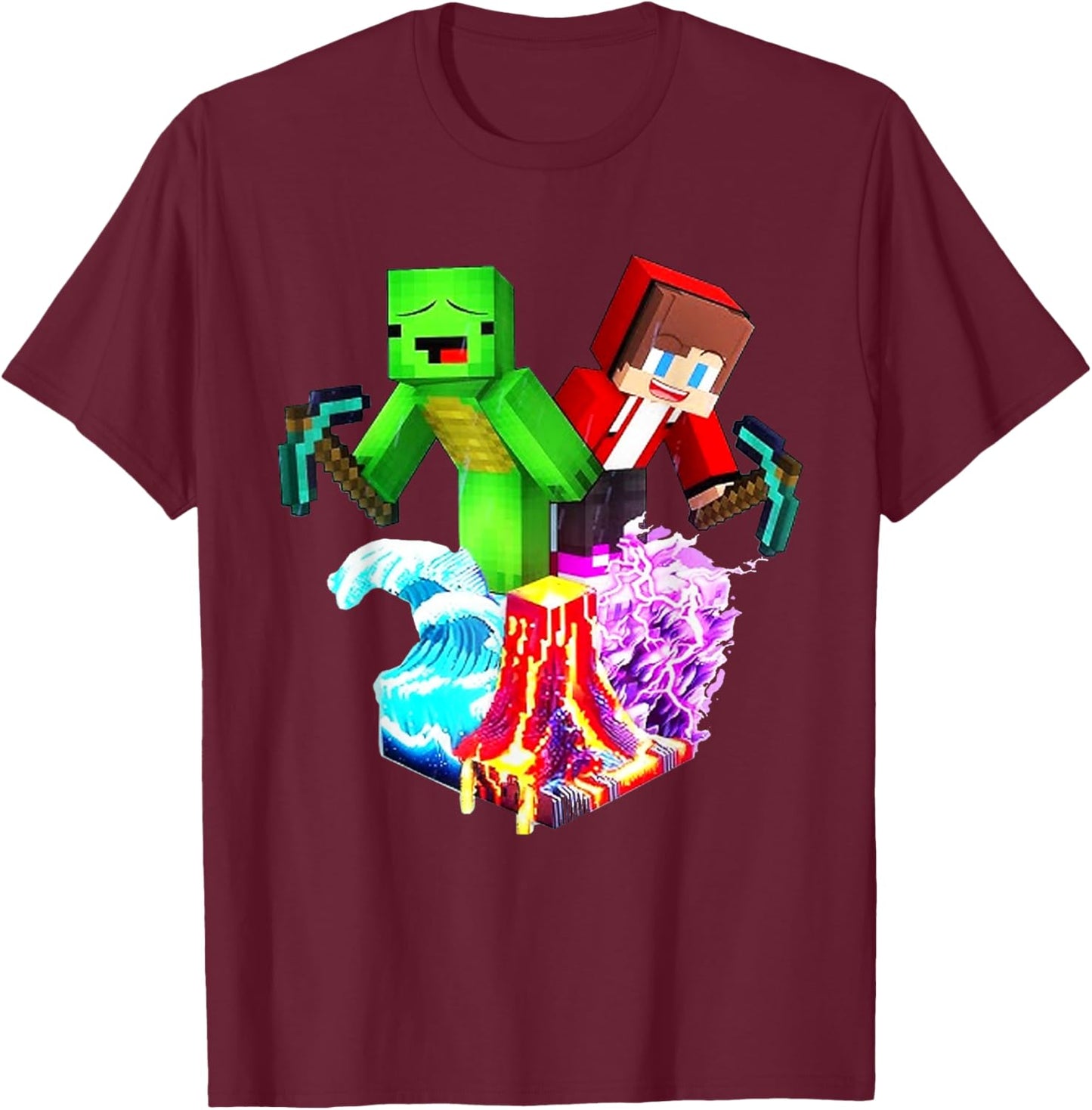 JJ and Mikey Happy Birthday T-Shirt - T-Shirt | Maroon